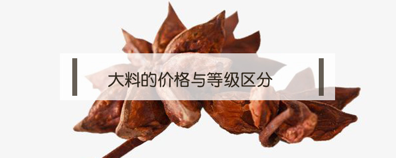 大料的價格與等級區分