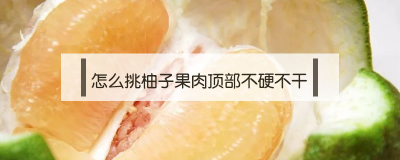 怎么挑柚子果肉頂部不硬不干