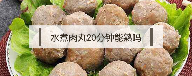 水煮肉丸20分鐘能熟嗎