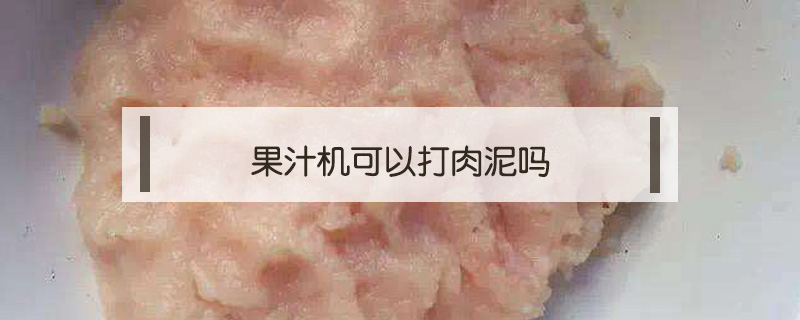 果汁機可以打肉泥嗎