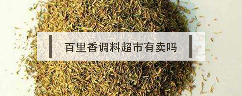 百里香調料超市有賣嗎