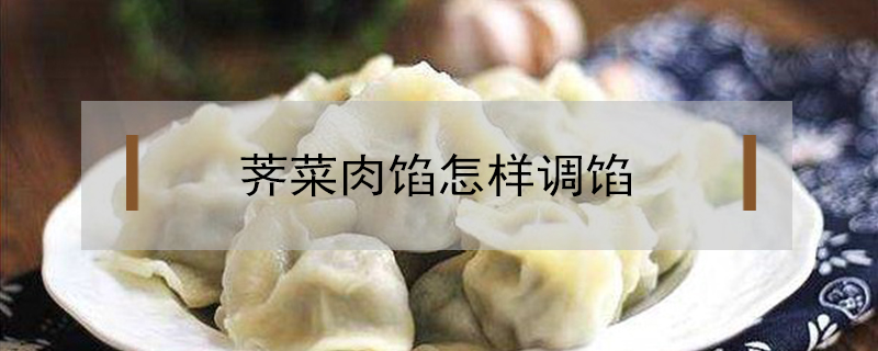 薺菜肉餡怎樣調(diào)餡