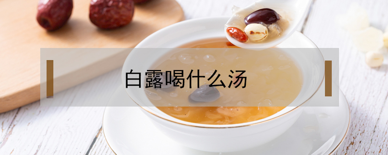 白露喝什么湯