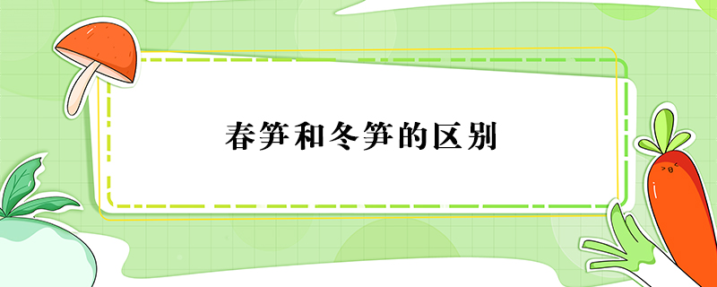 春筍和冬筍的區別